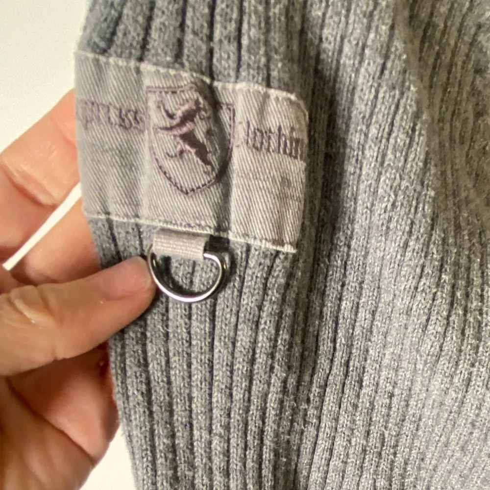 Express Men's V-Neck Sweater in Charcoal